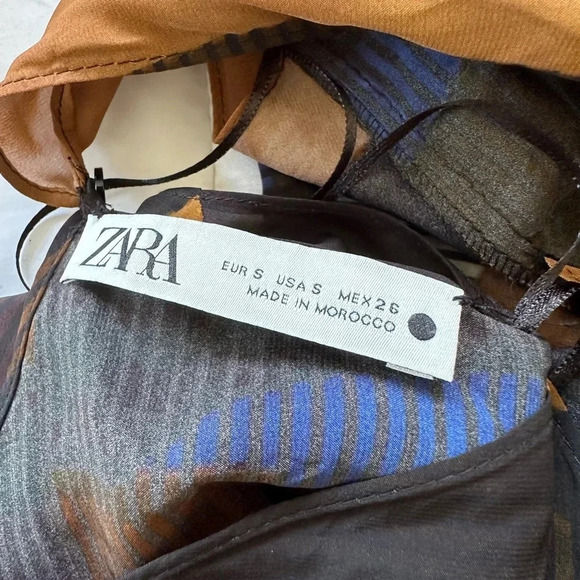 NWOT ZARA WOMAN MIDI LIMITED EDITION DRESS WITH DRAPED DETAIL Small - Picture 10 of 10